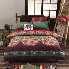Three-piece Set Of Ethnic Printing On Polyester Bed - G1.8M - View 1