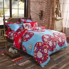 Three-piece Set Of Ethnic Printing On Polyester Bed - D2M - View 1
