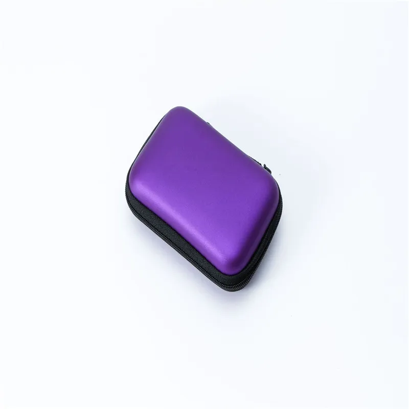 Data cable bluetooth headset storage box - Purple