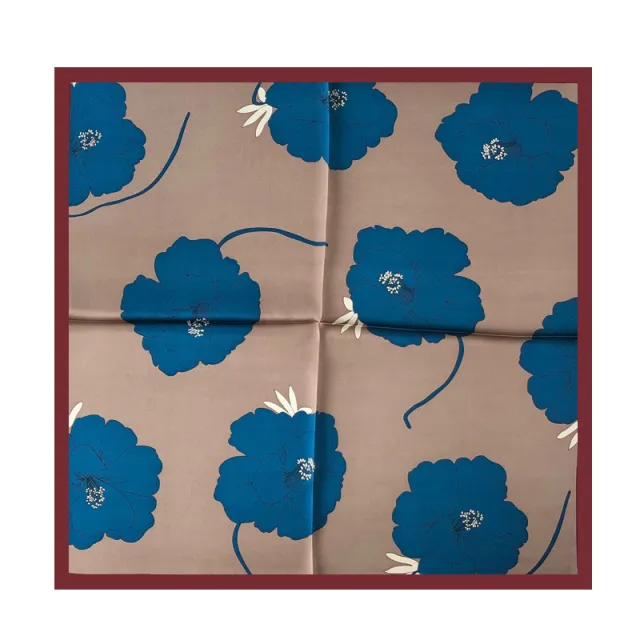 Decoration flower silk scarf Wine Red - Shop at LoveMi