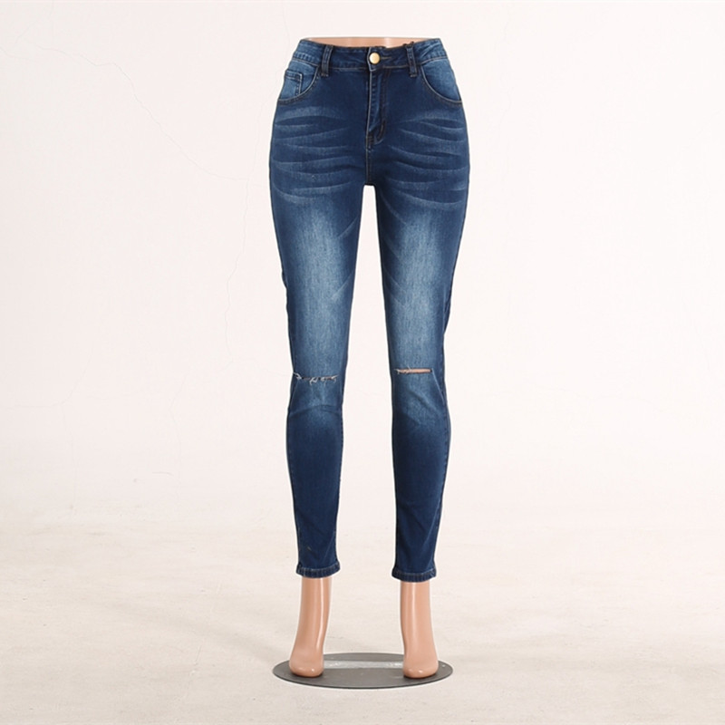 Tight fitting hip lifting fashion women's jeans Blue - Shop at LoveMi