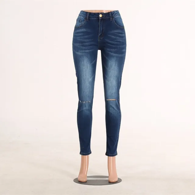 Tight fitting hip lifting fashion women's jeans Blue - Shop at LoveMi