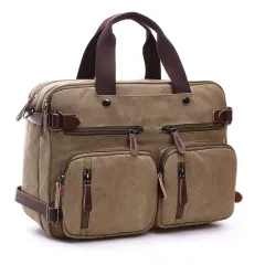 Casual canvas bag - Khaki - View 1