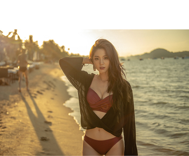 Gathering split hot spring bikini