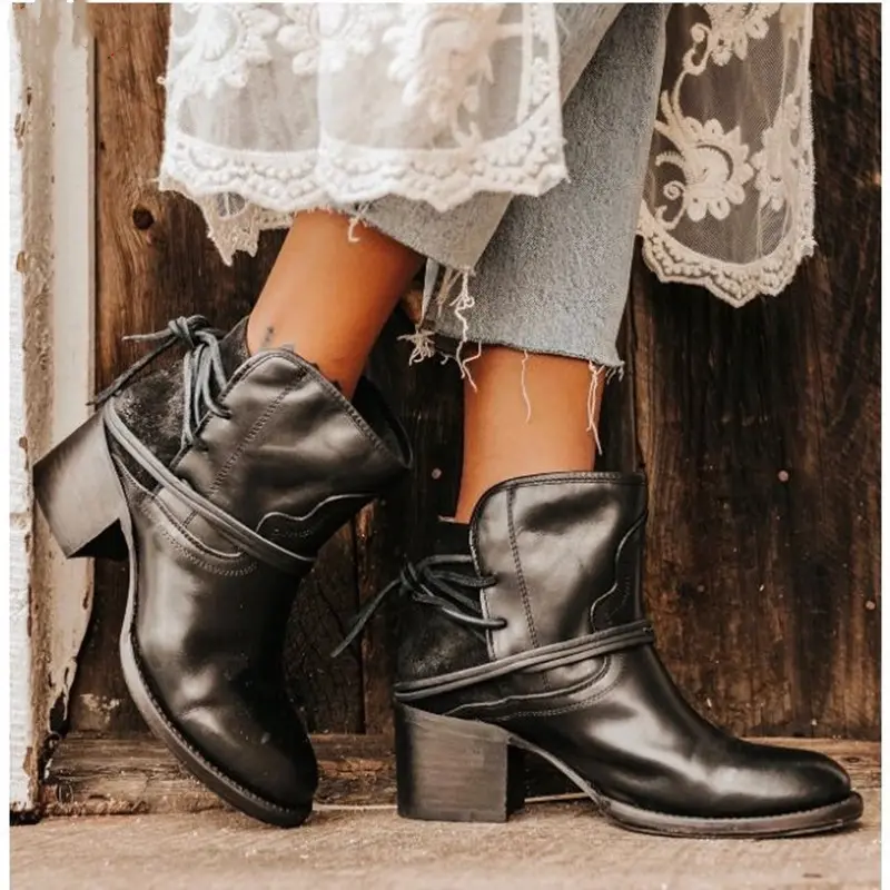 Women's Fashion Shoes Boots Winter PU Leather