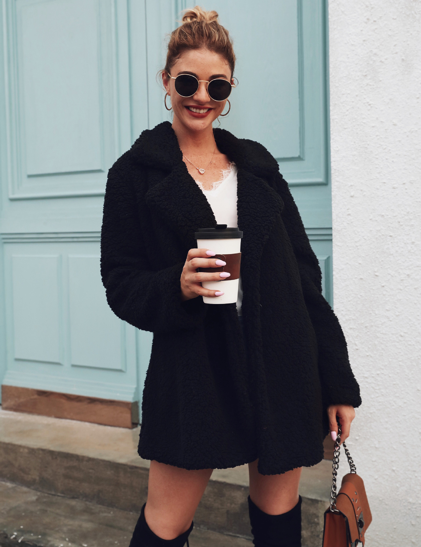 Suit collar long sleeve blouse jacket