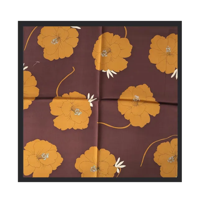 Decoration flower silk scarf Brown - Shop at LoveMi