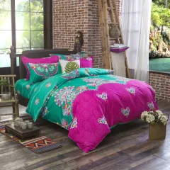 Three-piece Set Of Ethnic Printing On Polyester Bed - E2M - View 1
