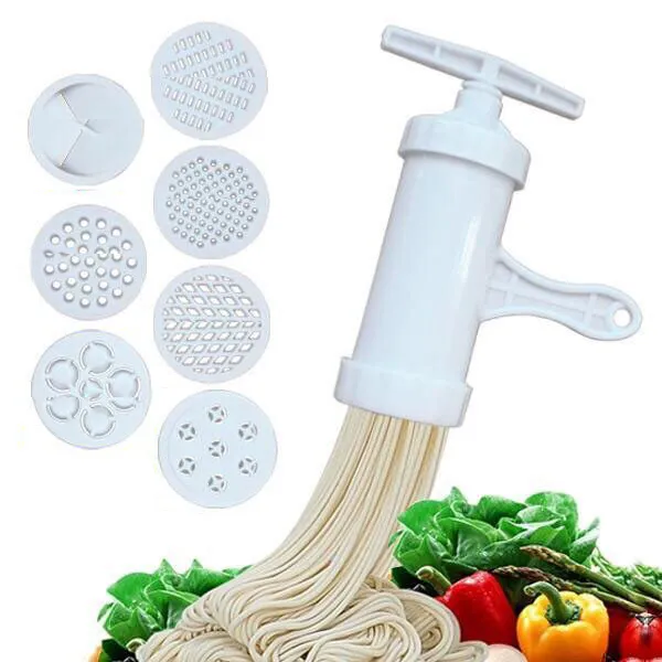 Manual Noodle Maker Press Pasta Maker Machine Crank Cutter Cookware With 5 Pressing Molds Making Spaghetti Kitchen Cooking Tools 02Noodle Machine - Shop at LoveMi