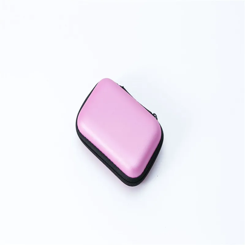 Data cable bluetooth headset storage box - Pink