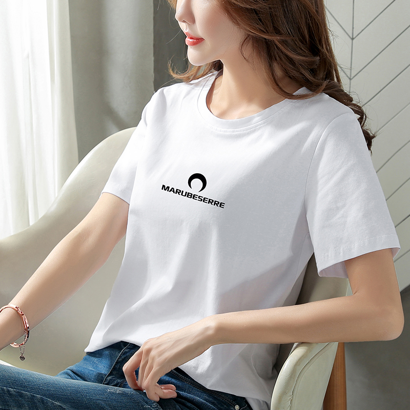 Loose half sleeve solid color t-shirt