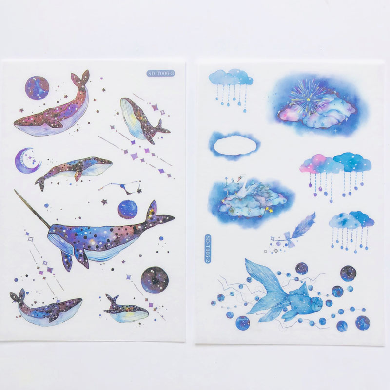 Hand account and paper sticker set