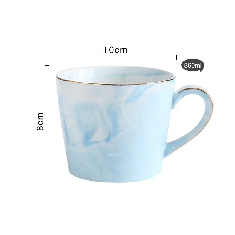 Marbled ceramic cup - Blue