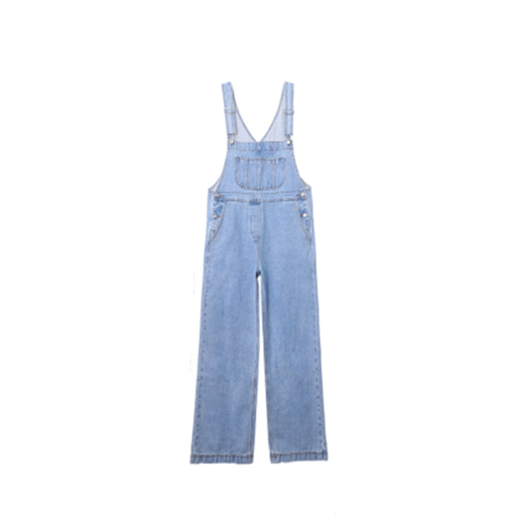 Straight high waist jumpsuit Blue - Shop at LoveMi