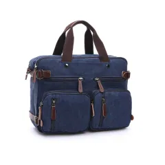 Casual canvas bag - Blue - View 1