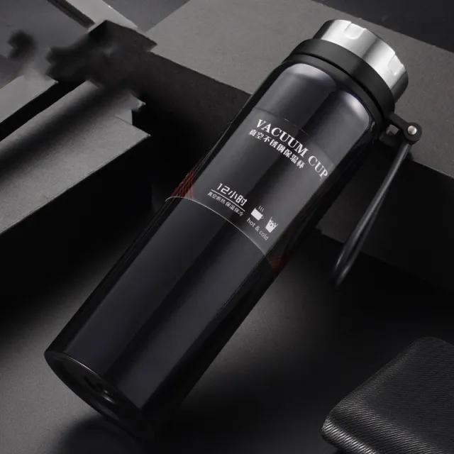 Portable thermos cup portable outdoor water cup Black - Shop at LoveMi