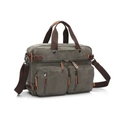 Casual canvas bag - Grey - View 1