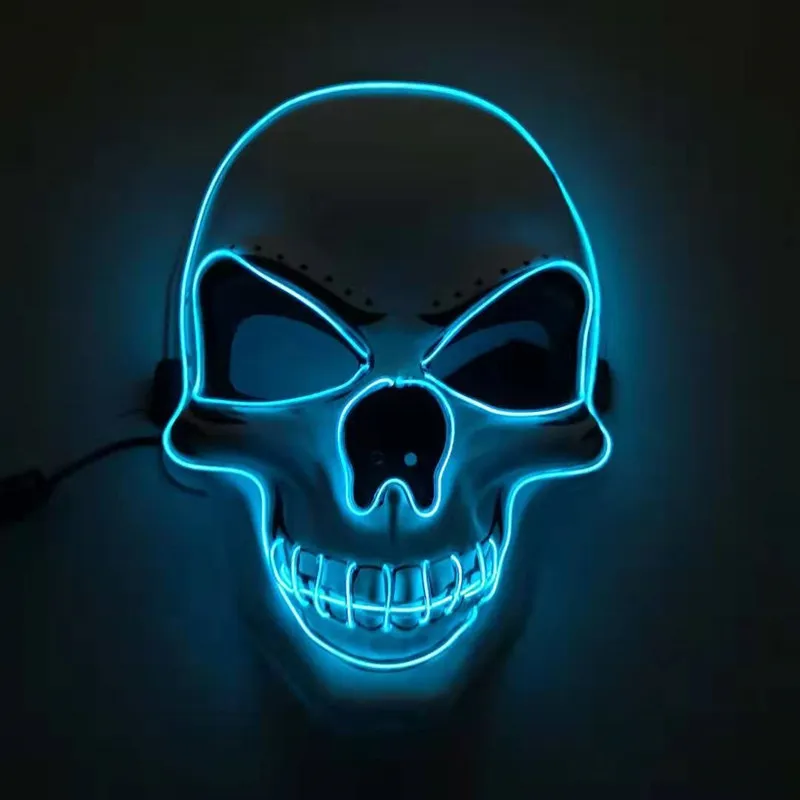 Skull LED Glowing Halloween Mask – image 3