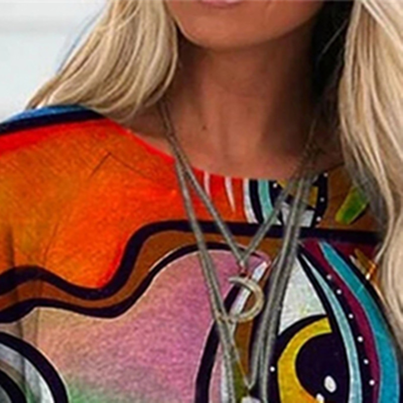 Abstract face print T-shirt