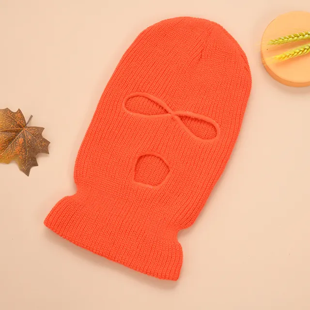 Windproof wool knitted hat Orange - Shop at LoveMi