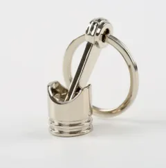 Piston metal keychain - Small Silver - View 1