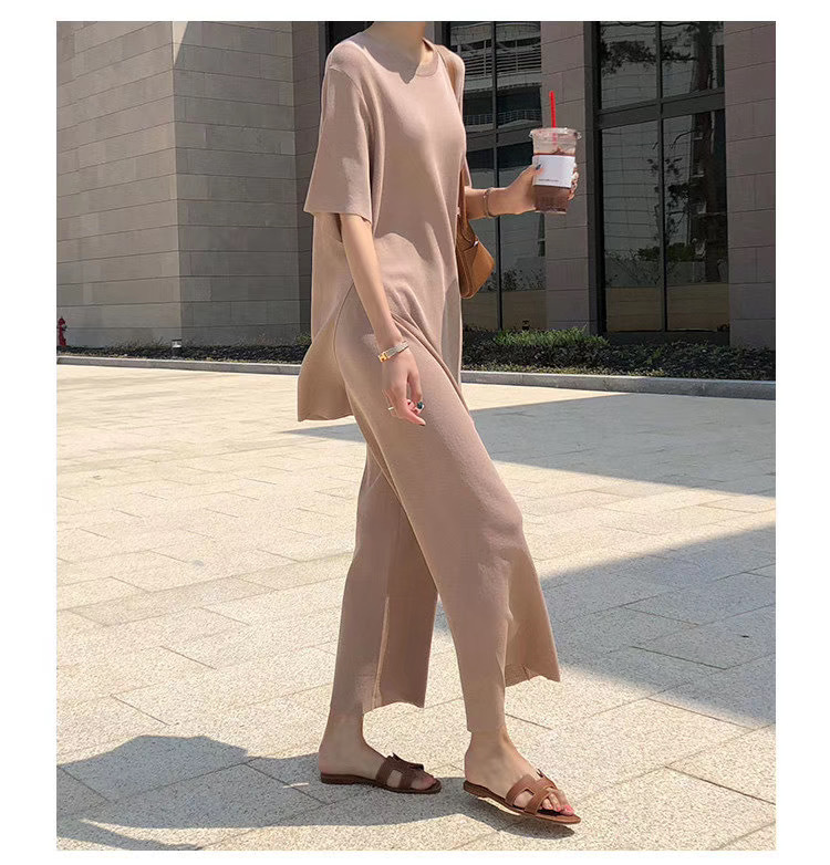 Wide-leg pants casual two-piece suit