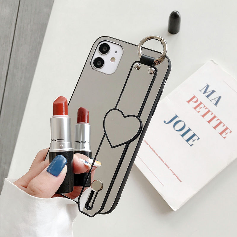 Compatible with Apple , Wristband love mirror phone case