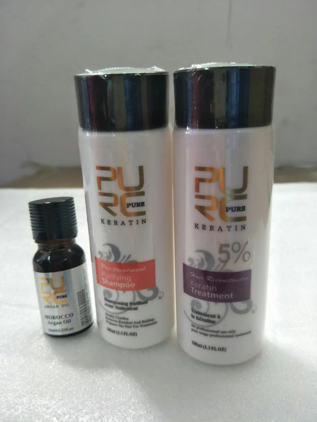 PURC Straightening Hair Repair And Straighten Damage Hair Products Brazilian Keratin Treatment Purifying Shampoo - 200M+10Mlml