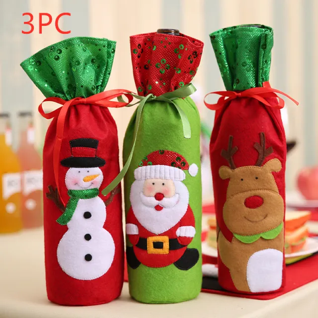 Sequin embroidery wine bottle bag old snowman deer wine bag A Group - Shop at LoveMi