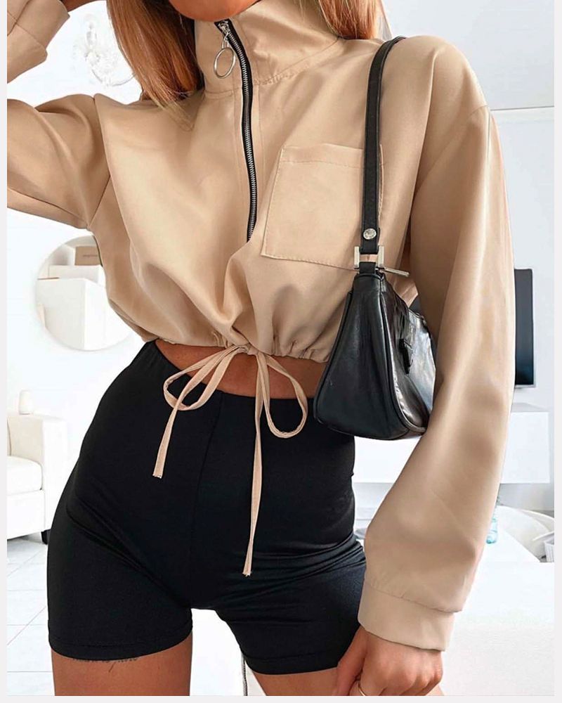 Sexy pullover solid color T-shirt