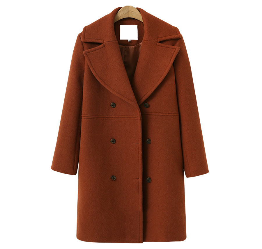Plus-size woolen overcoats for women's wear