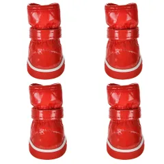 Pet cotton shoes ski boots - Red - View 1