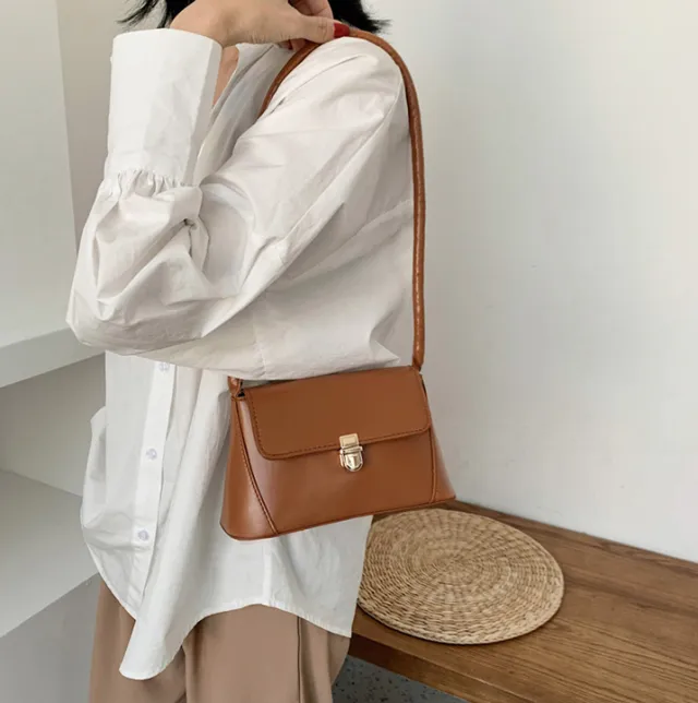 French niche retro armpit bag Brown - Shop at LoveMi