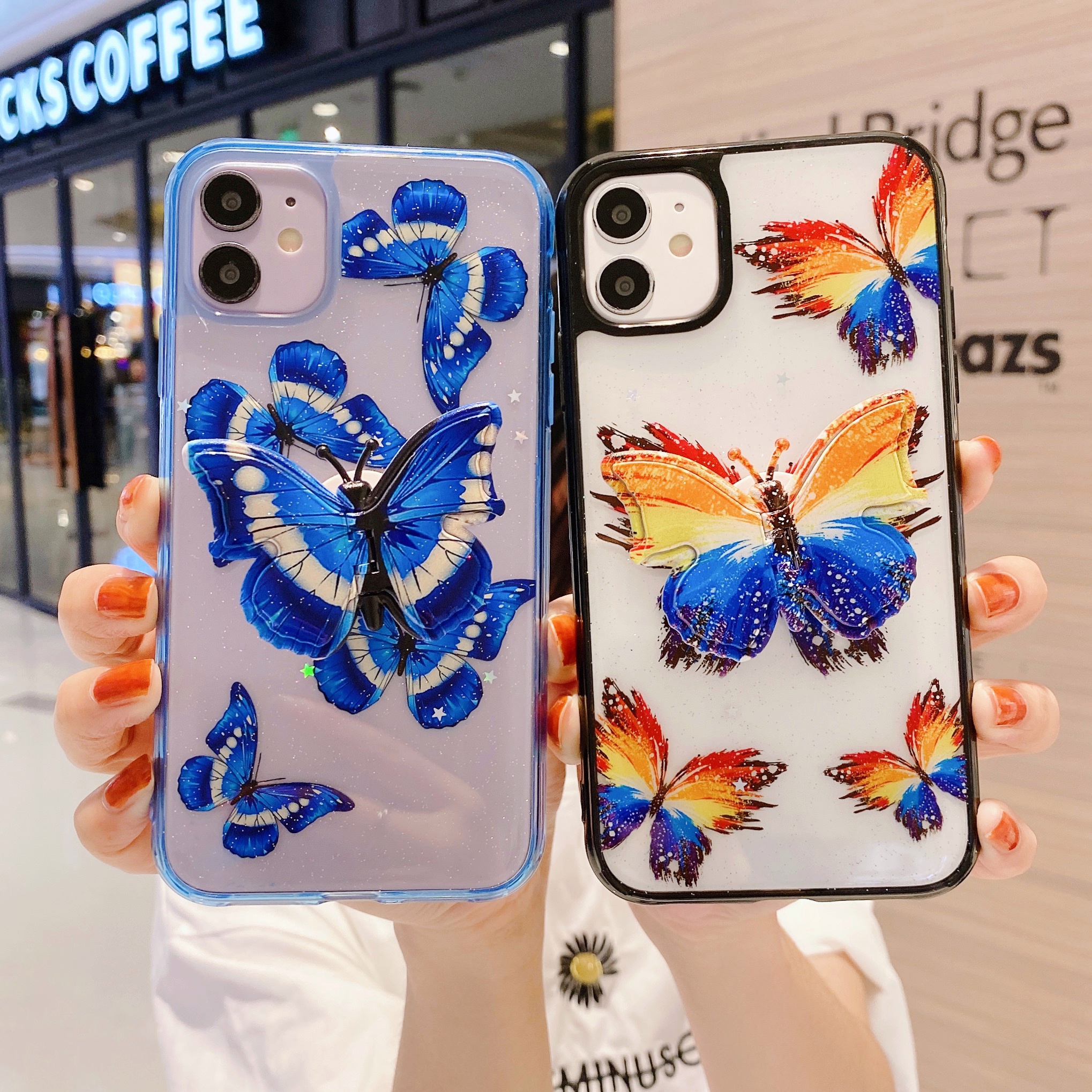 Butterfly phone case with stand