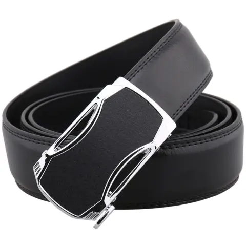 Men's Belt Leather Automatic Buckle