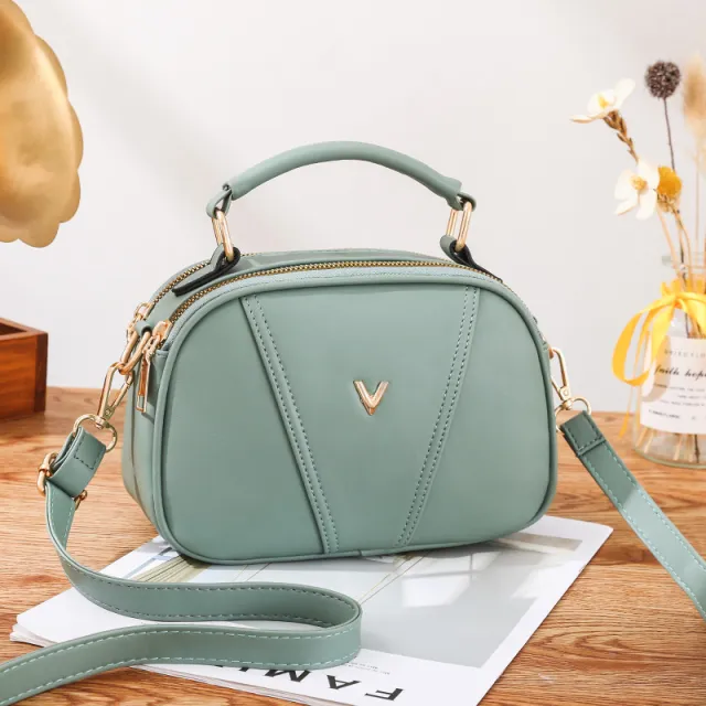Fashion simple small round bag Green - Shop at LoveMi
