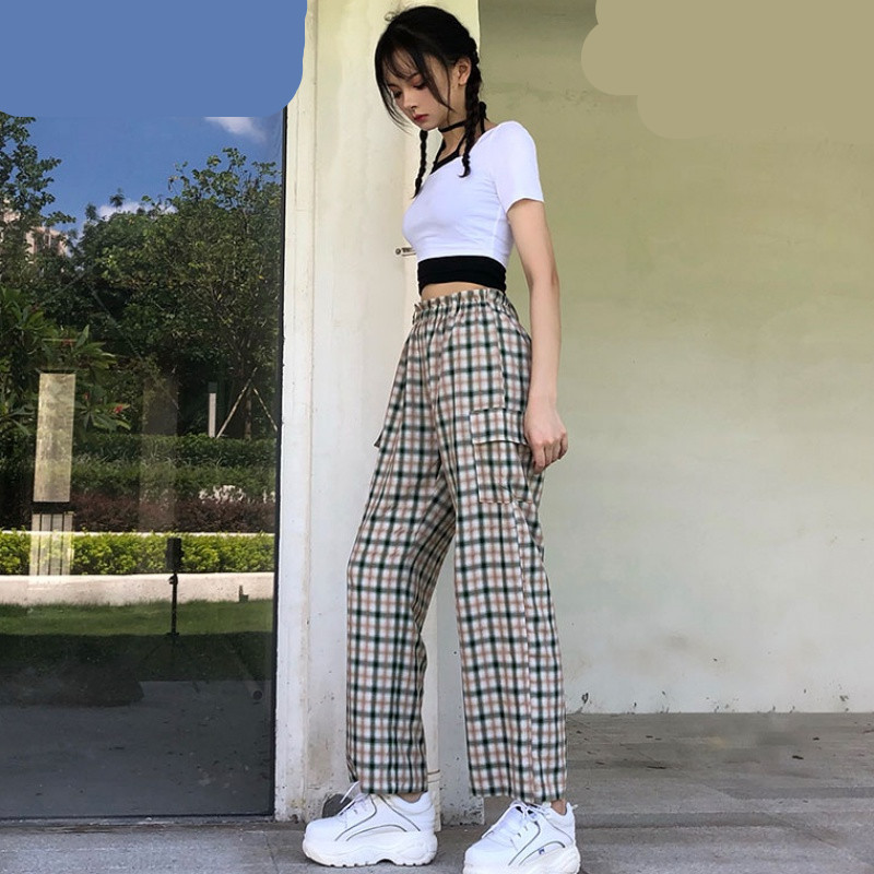 High waist versatile straight wide leg leisure