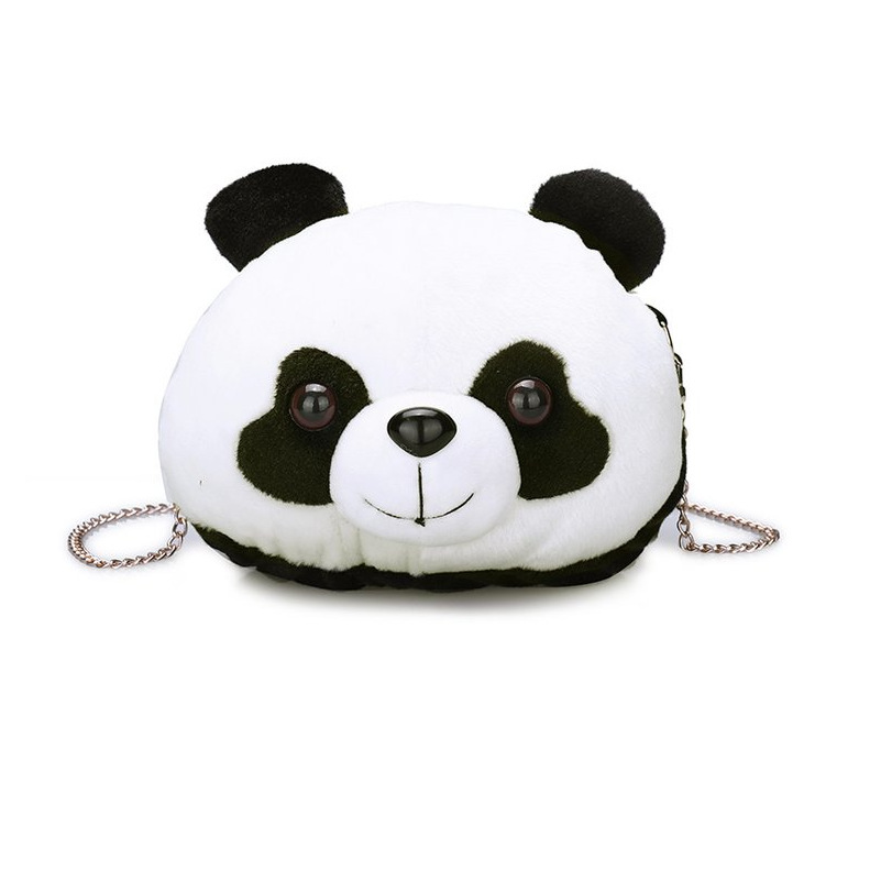 Plush panda shoulder bag White - Shop at LoveMi