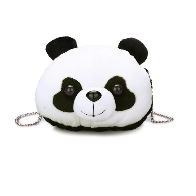 Plush panda shoulder bag White - Shop at LoveMi