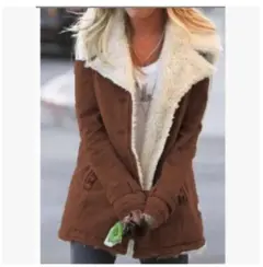 Women Winter Warm Coats New Style - Dark Brown - View 1