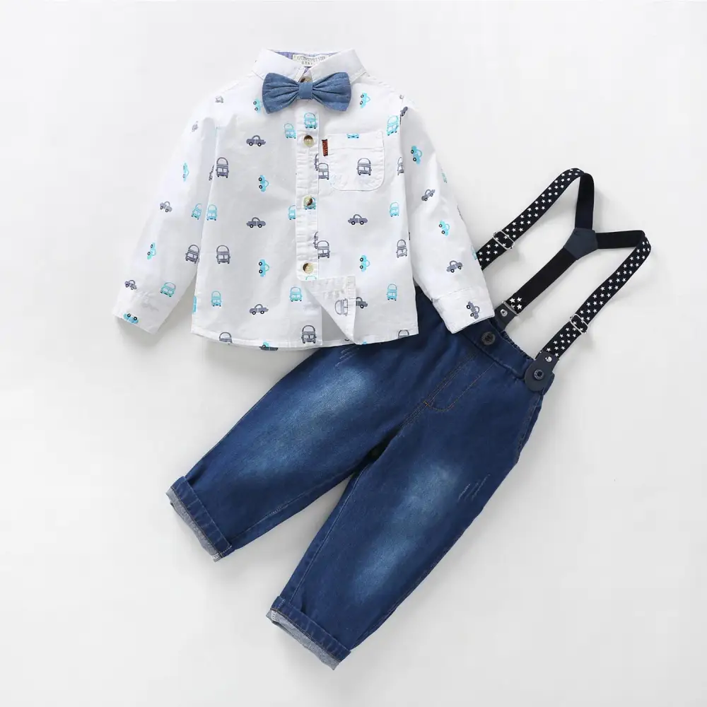 Three-piece Suit of Gentleman Dress Suspenders