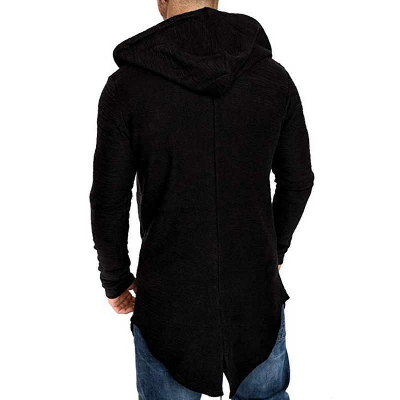 Men's Fashion Personality Cardigan Zipper Trench Coat