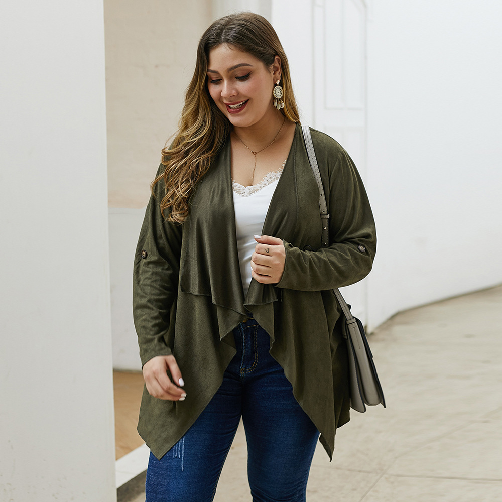 Oversized loose irregular lapel jacket