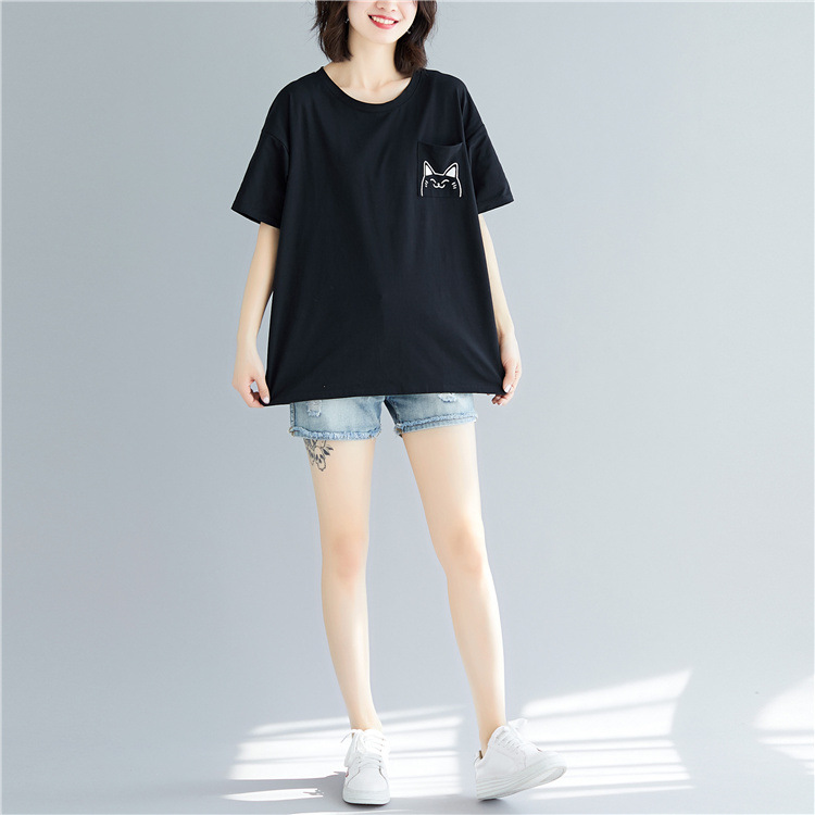 Cartoon printed cotton single shirt T shirt