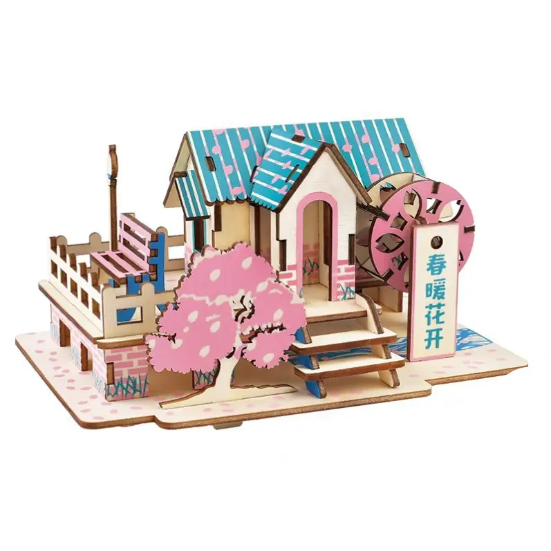Laser craft 3D three-dimensional wooden puzzle