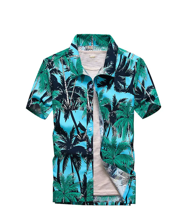 Men's Printed Beach Short Sleeve Shirt
