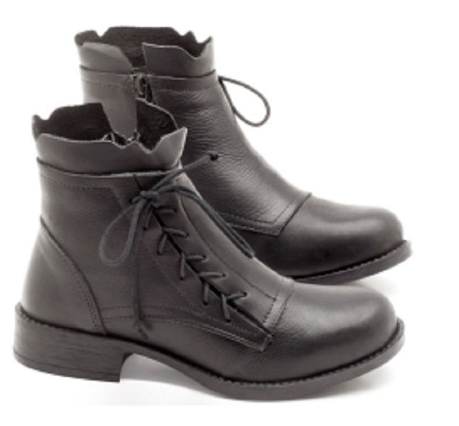 Lace low heel boots lace up Martin boots