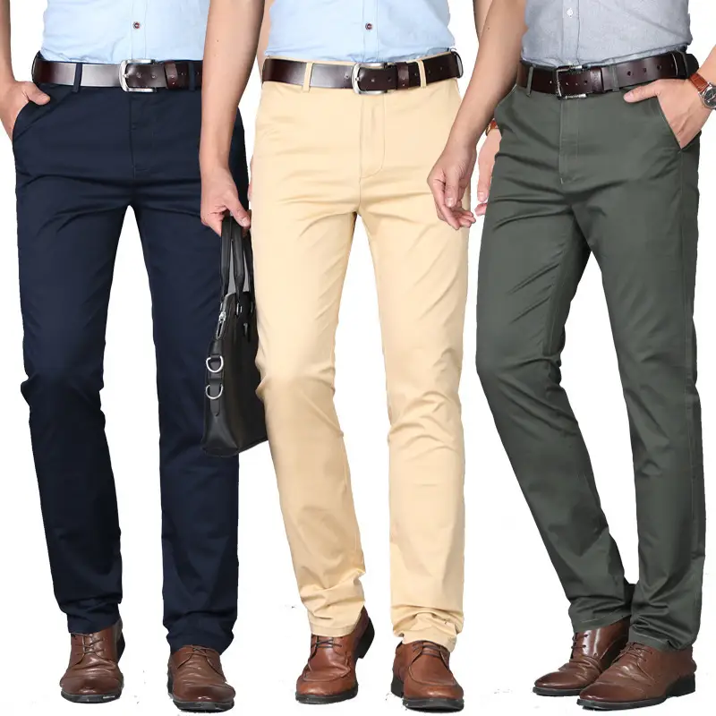 Straight men's thin trousers