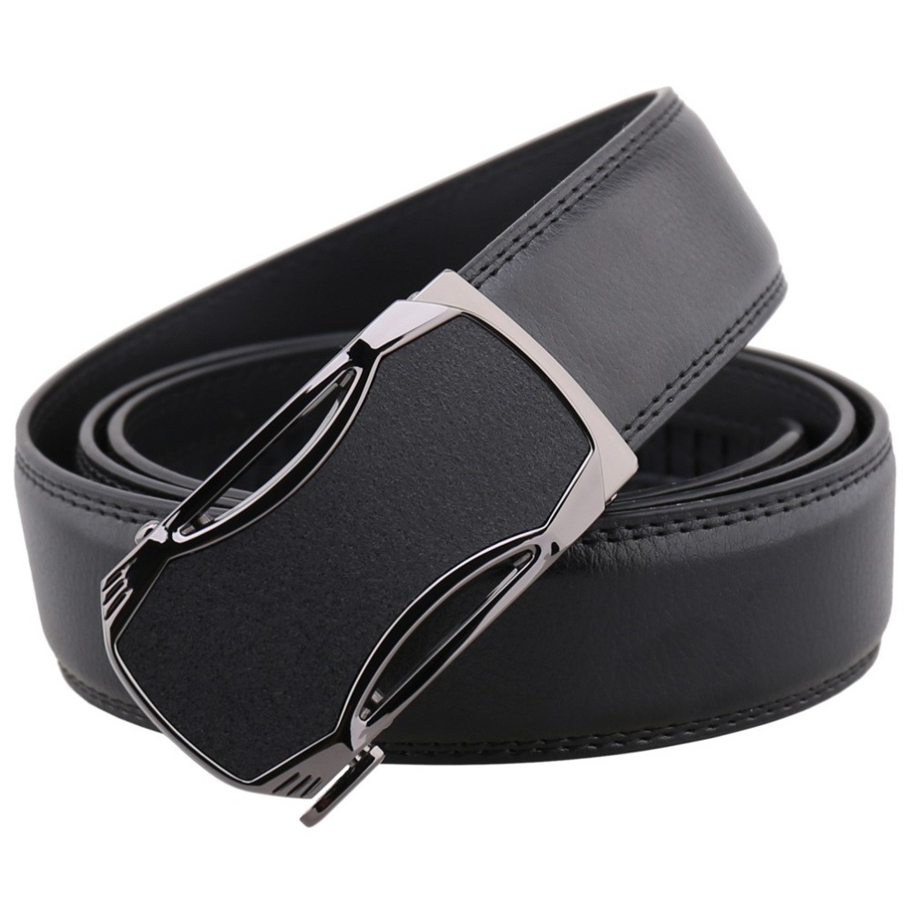 Men's belt leather automatic buckle leather belt — image 1