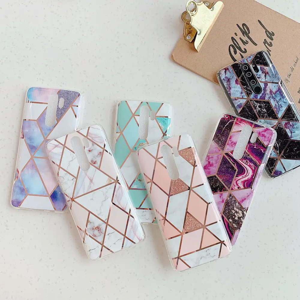 Stitching marble pattern phone case